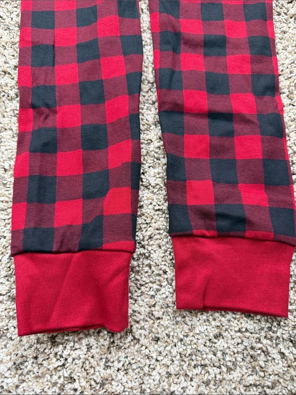 NWT Gymboree Cream & Red Buffalo Plaid Bear Pajama Set size 8